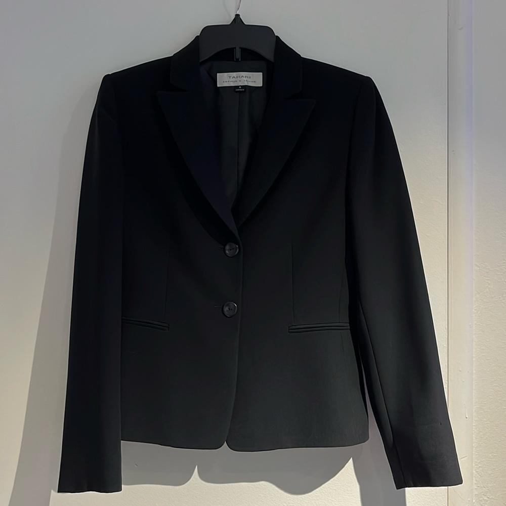 Black suit jacket by Tahari